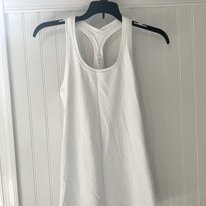 -White Lulu Lemon Razorback Tank, Size 4